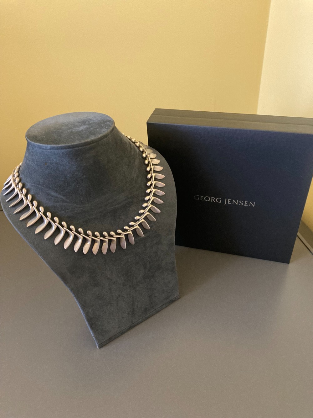 Georg Jensen Danish Silver Necklace. By Bent Gabrielsen. View IV