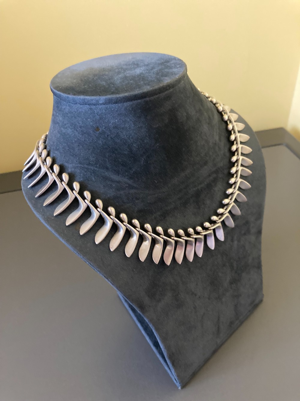 Georg Jensen Danish Silver Necklace. By Bent Gabrielsen. View V