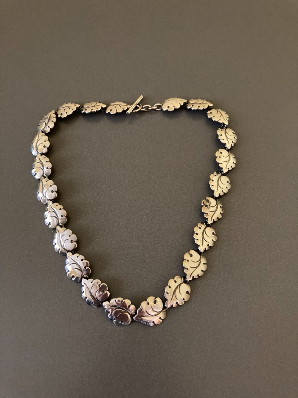 Danish Silver Necklace. 1950s. By N E From.