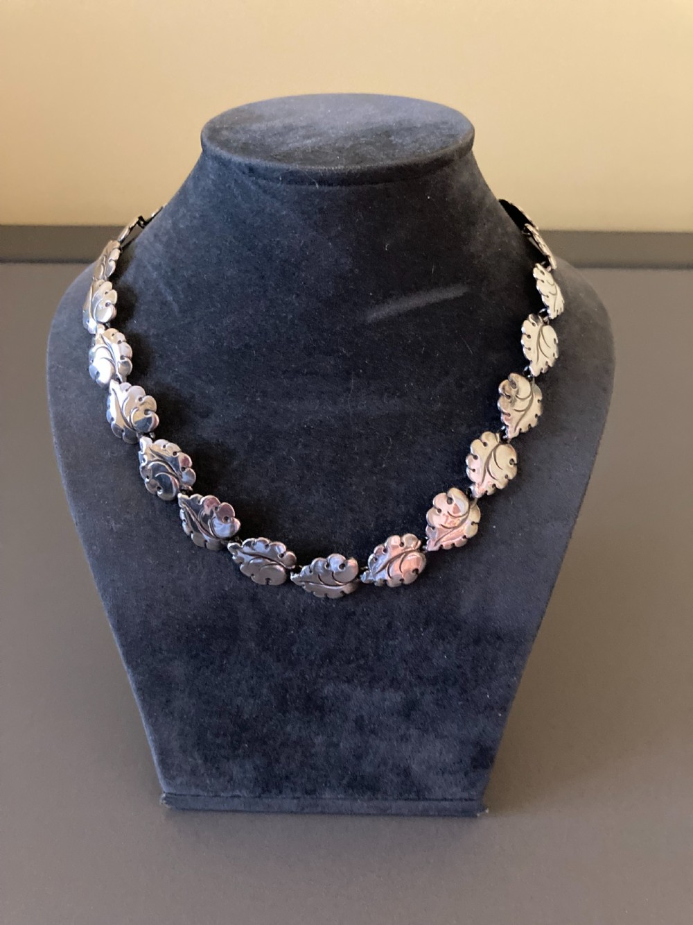 Danish Silver Necklace. 1950s. By N E From. View II