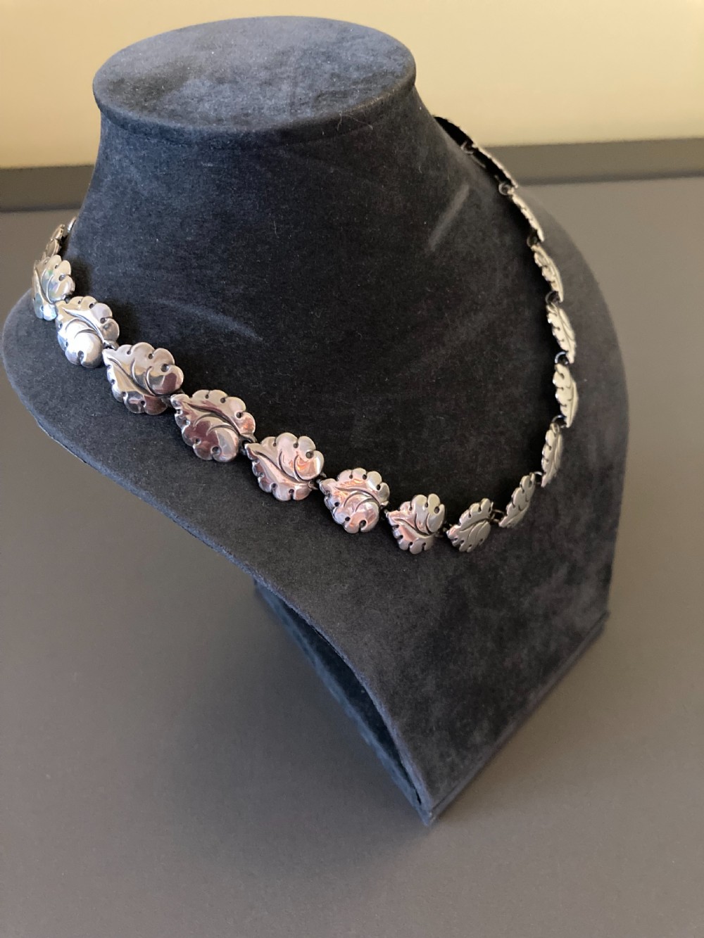 Danish Silver Necklace. 1950s. By N E From. View III