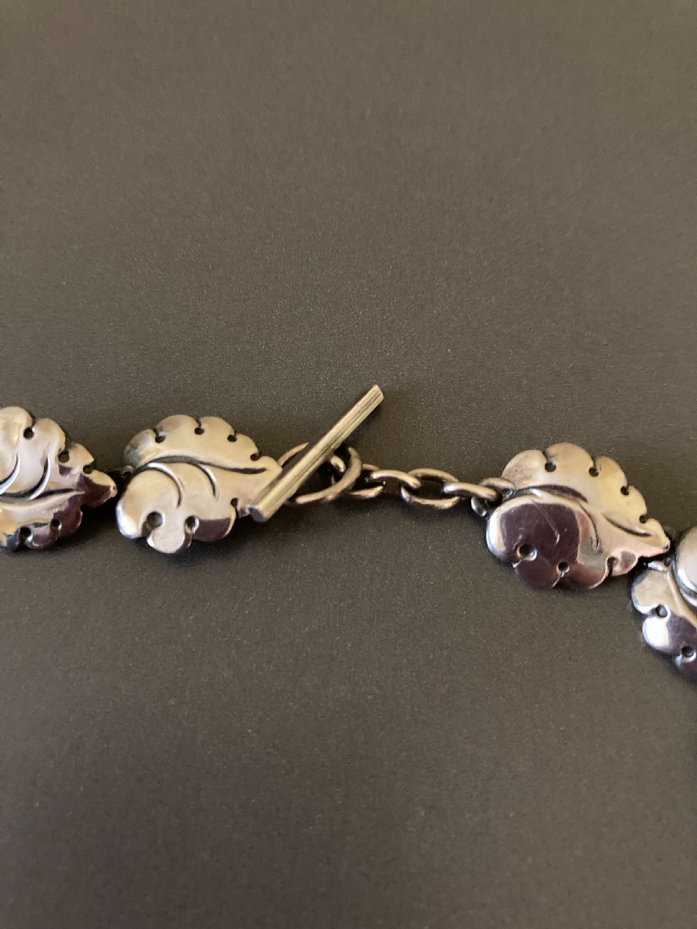 Danish Silver Necklace. 1950s. By N E From. View IV