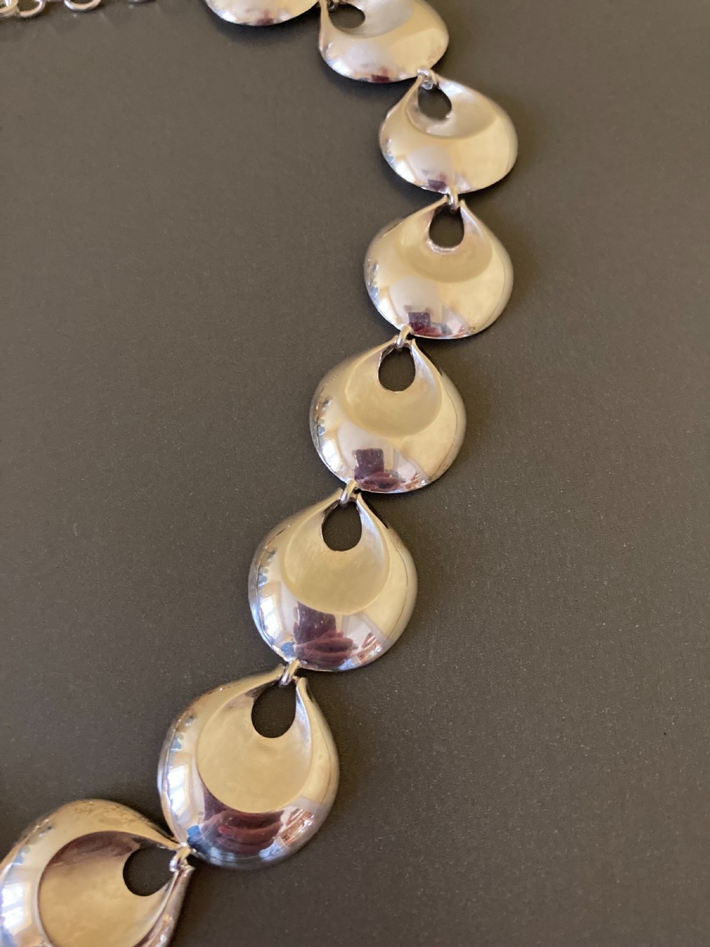 Danish Silver Necklace. By Randers Silver. View II