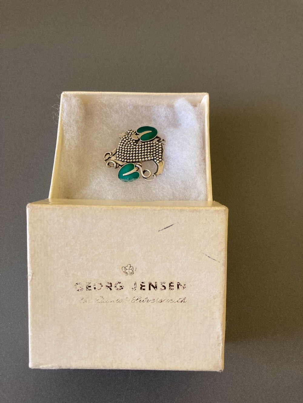 Georg Jensen Danish Silver and Enamel Brooch. No 284. View II