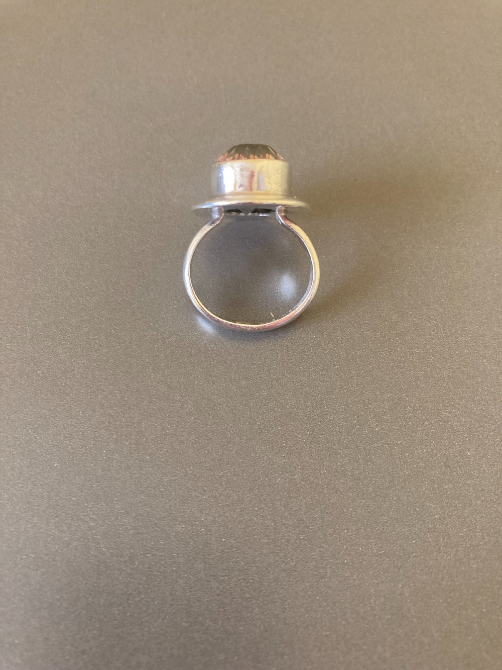 Danish Silver Ring with Mystic Topaz. 1960s. View IV