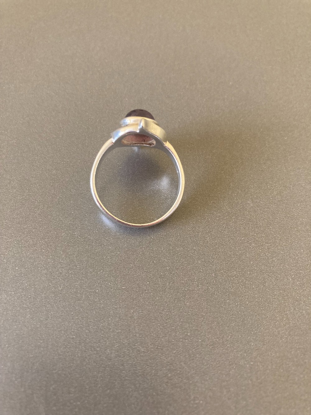 Danish Silver Ring with Amethyst. 1960s. View IV