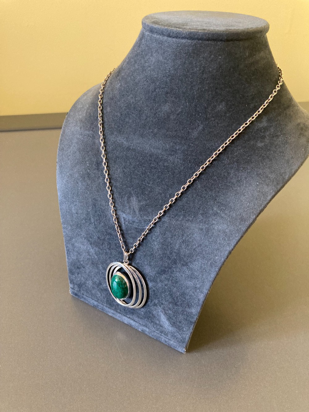Danish Silver Pendant with Agate. 1960s. View IV