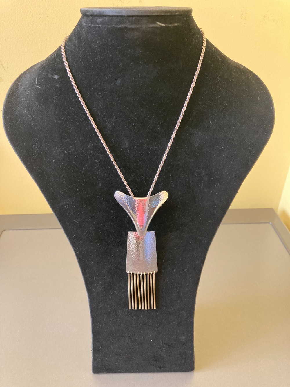Danish Silver Pendantby Hermann Siersbol. 1960s. View II