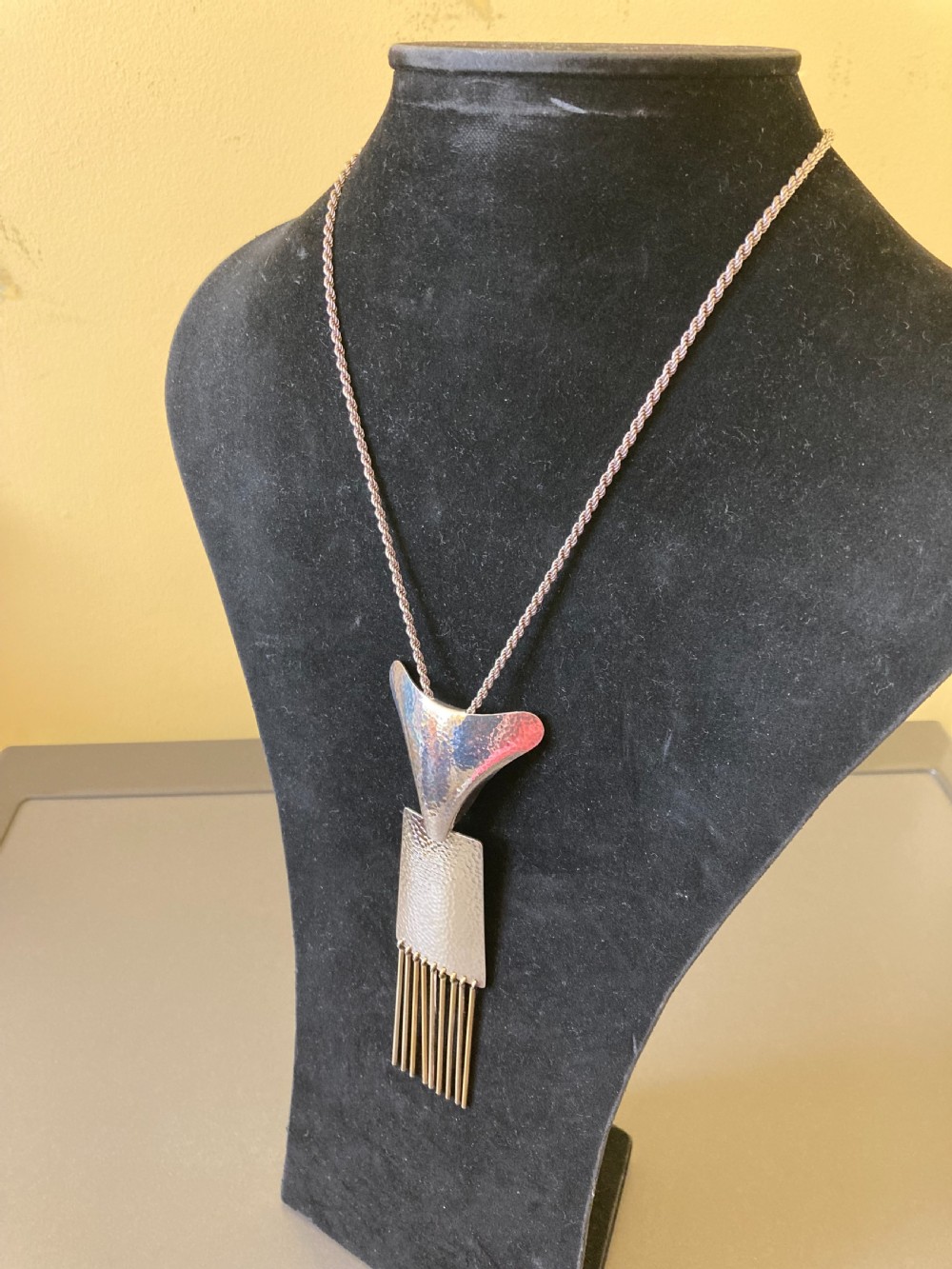 Danish Silver Pendantby Hermann Siersbol. 1960s. View III