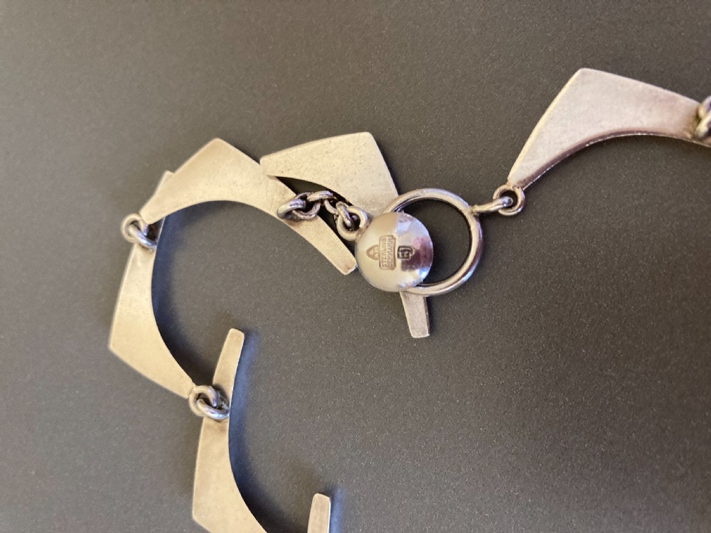 Anton Michelsen Danish Silver Necklace. 1960s. View V