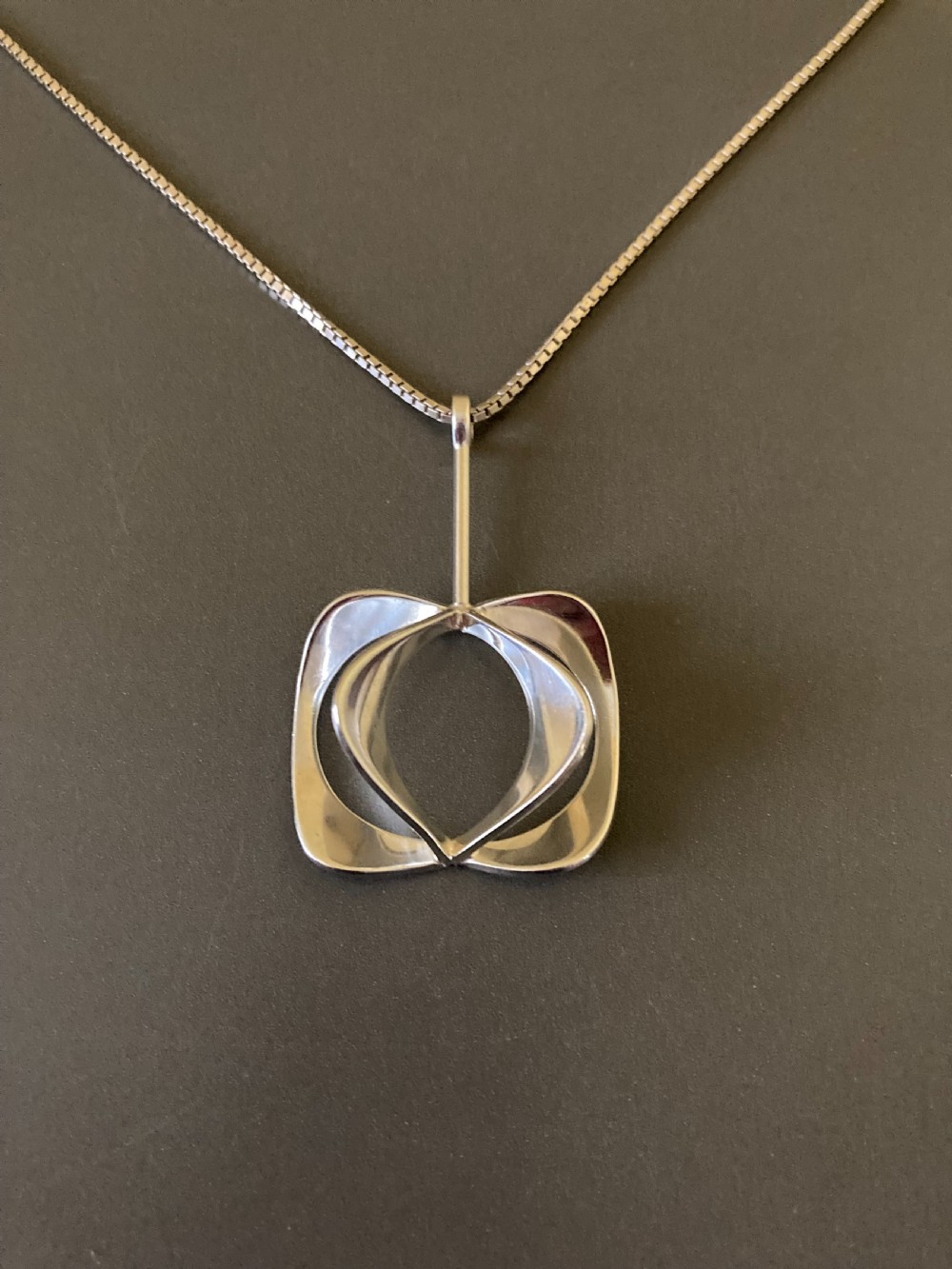 Theresia Hvorslev Swedish Silver Pendant. 1960s. View II