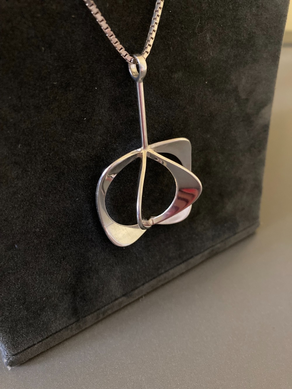 Theresia Hvorslev Swedish Silver Pendant. 1960s. View IV