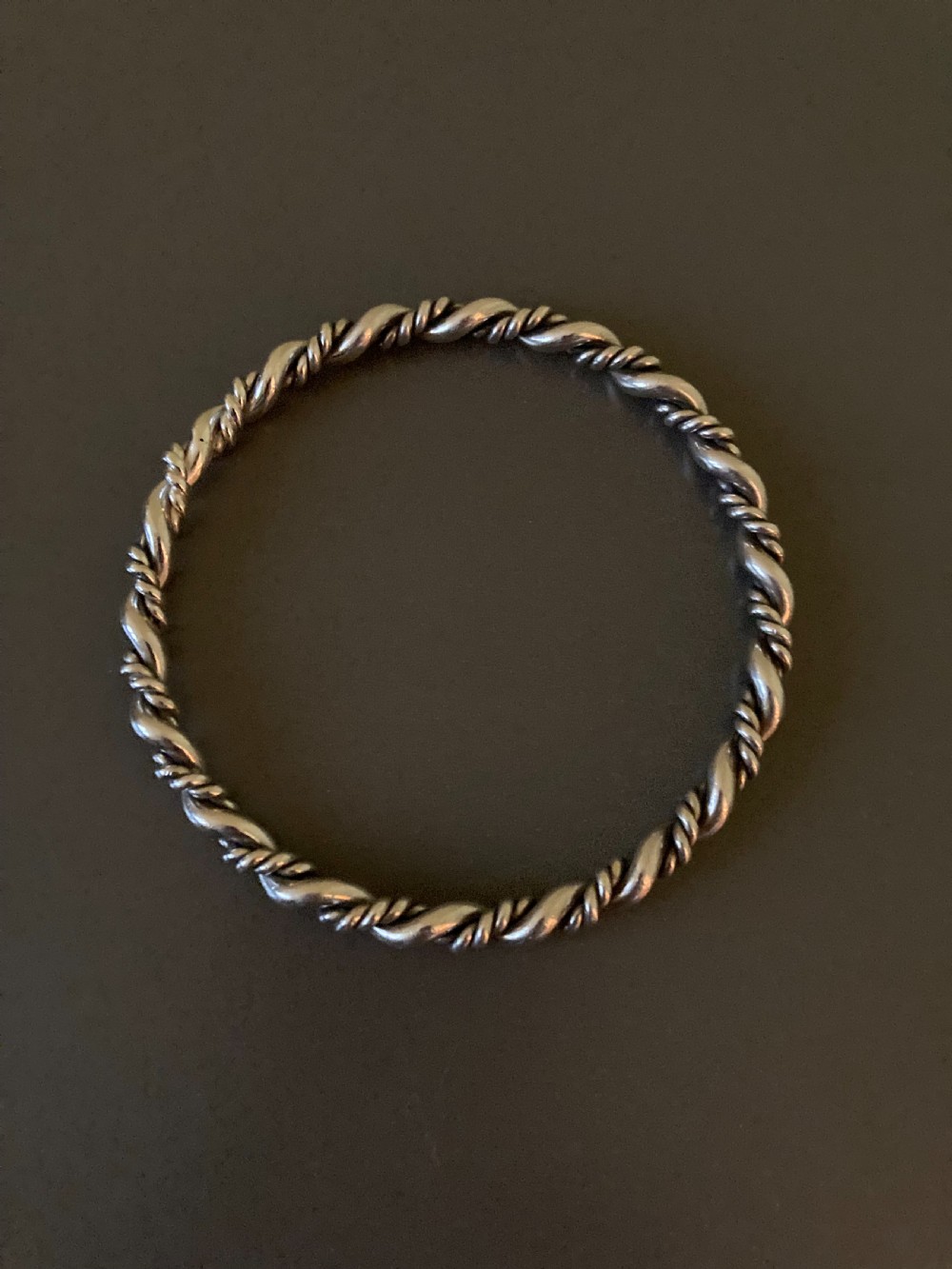 Danish Silver Bangle. 1950s.
