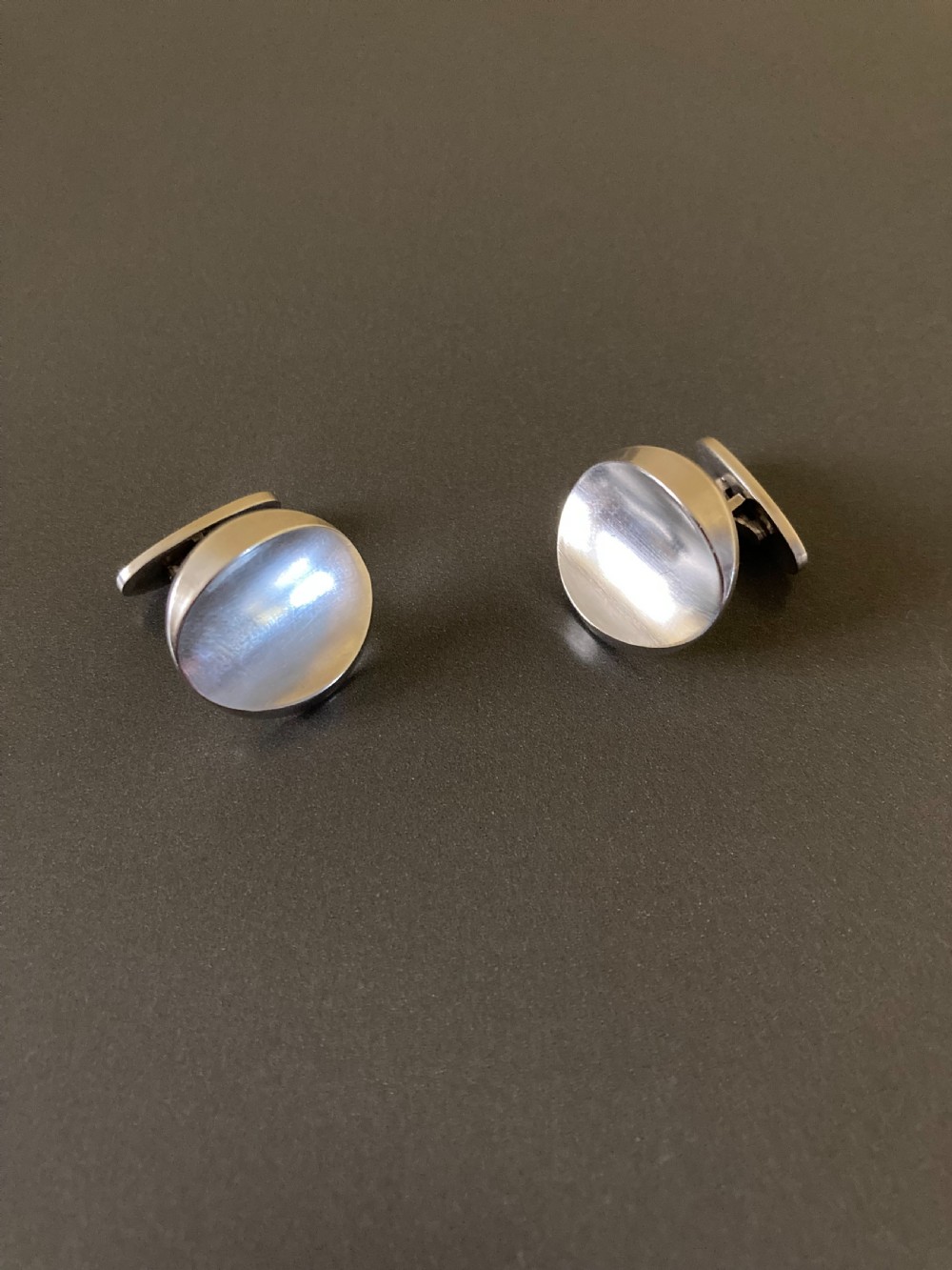 Georg Jensen Danish Silver Cuff Links. By Nanna Ditzel.