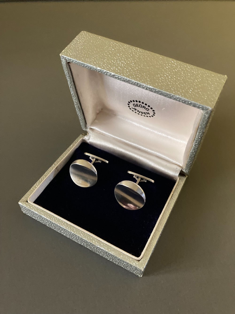 Georg Jensen Danish Silver Cuff Links. By Nanna Ditzel. View II