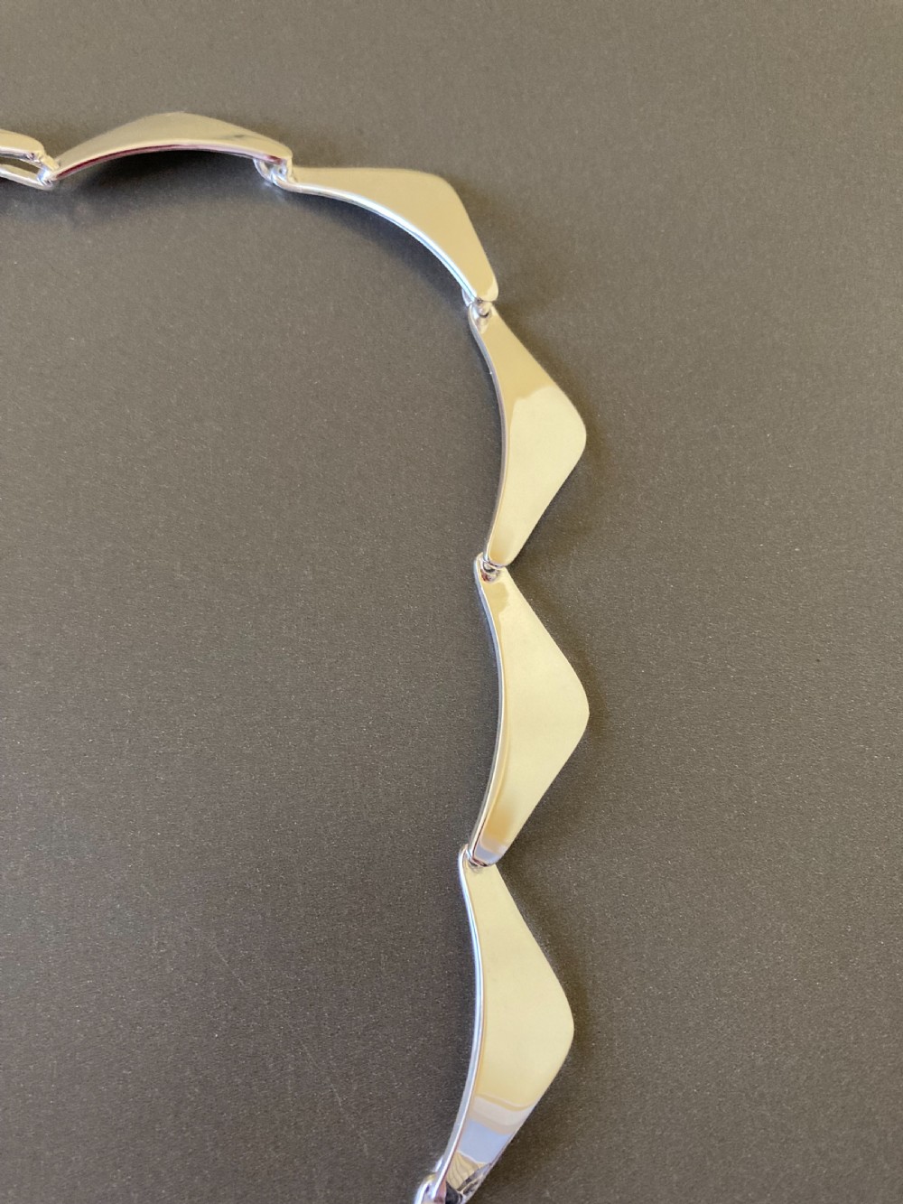 Danish Silver Necklace. By Randers Silver. 1960s. View II