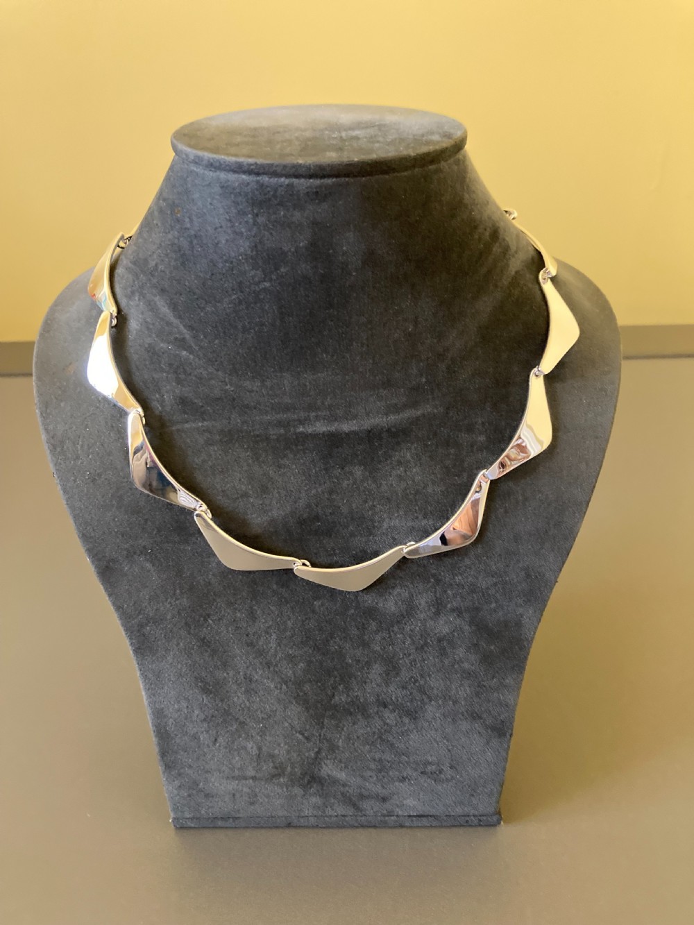 Danish Silver Necklace. By Randers Silver. 1960s. View III