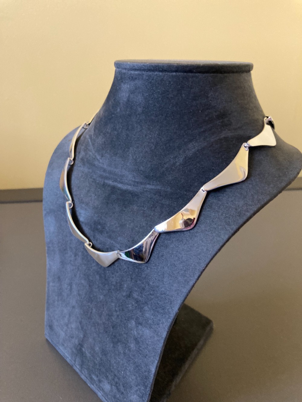 Danish Silver Necklace. By Randers Silver. 1960s. View IV