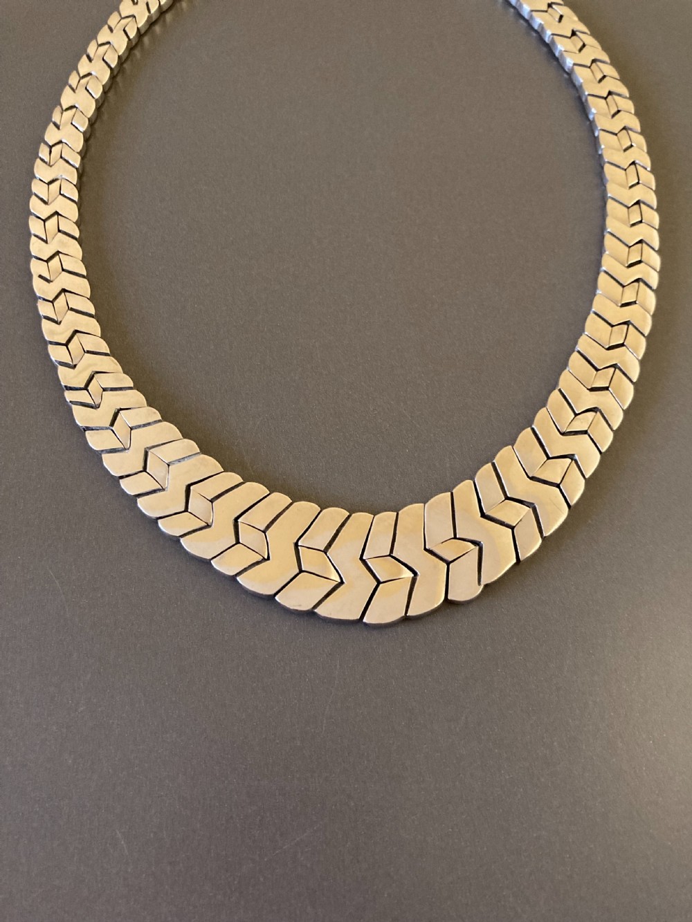 Mexican Silver Necklace. 1960s. View II