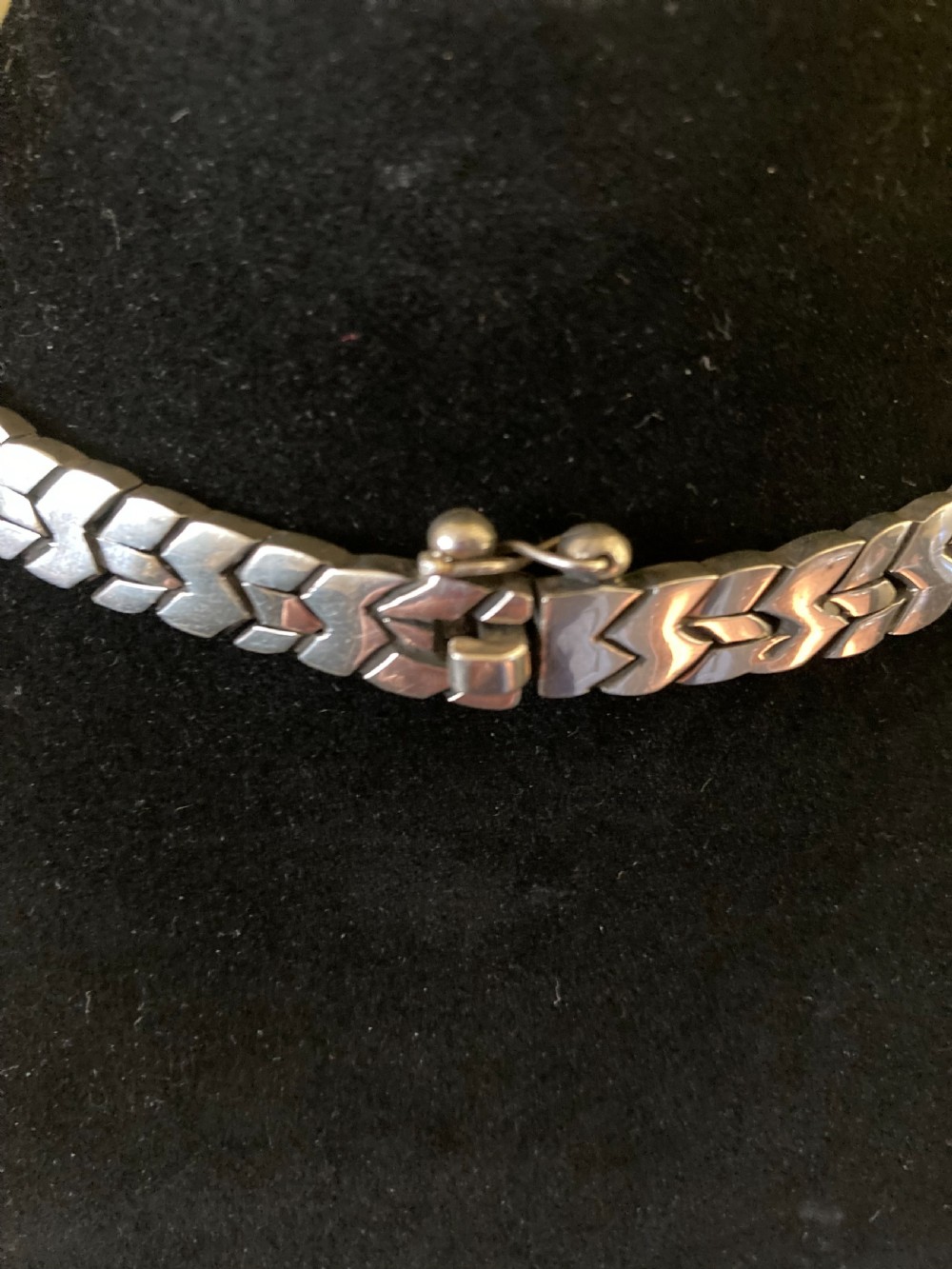 Mexican Silver Necklace. 1960s. View IV