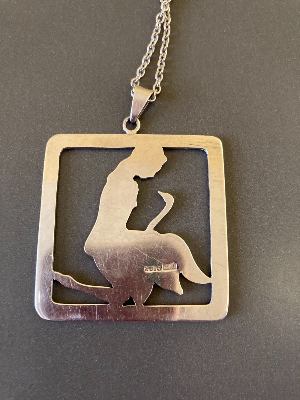 Danish Silver Pendant. 1950s. View III