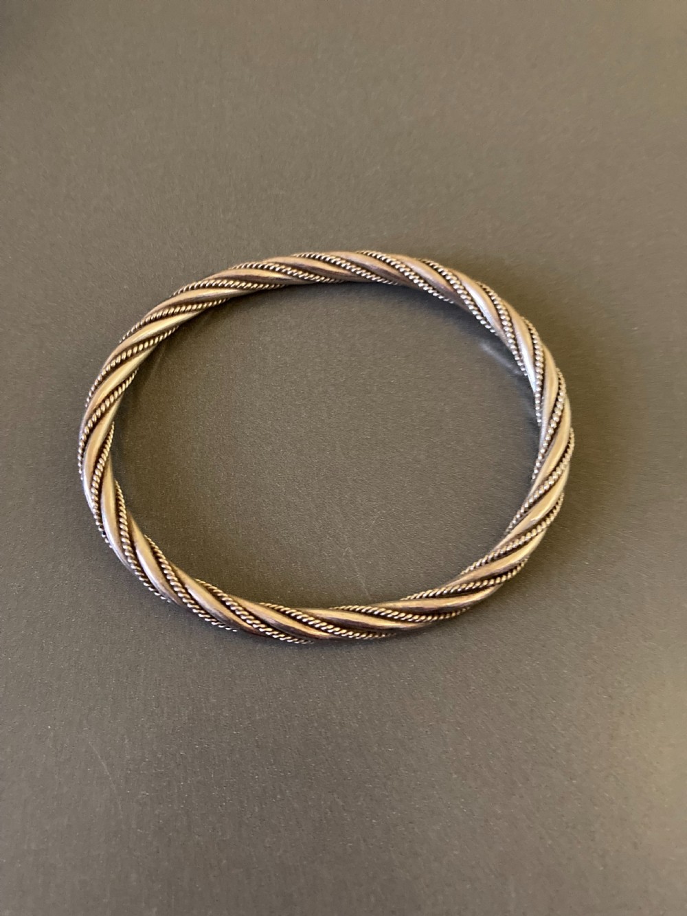 Danish Silver Bangle. 1950s.