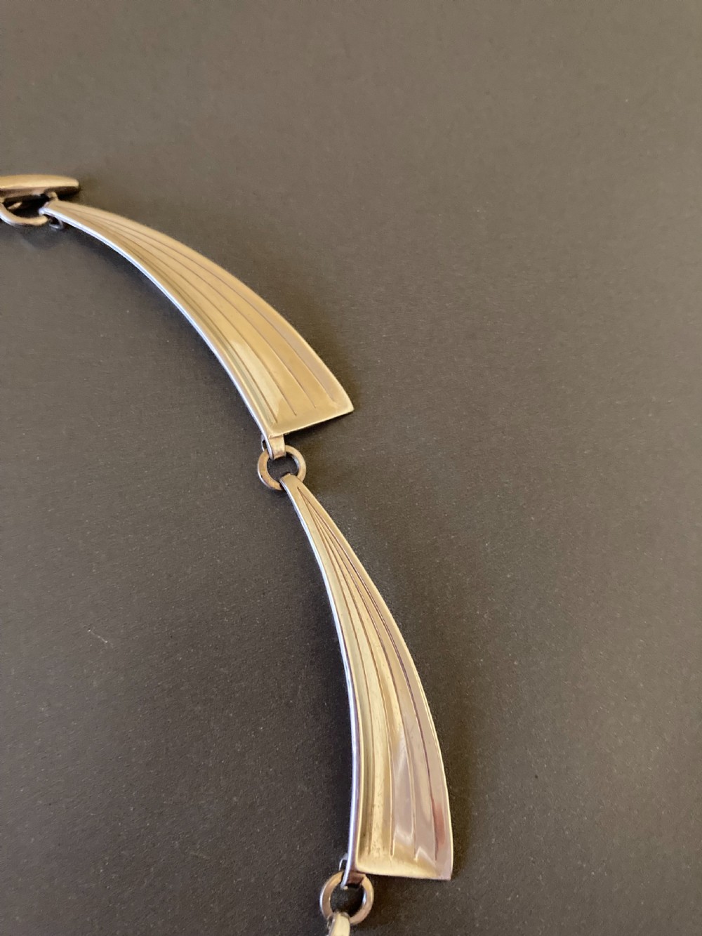 Danish Silver Necklace. By Hermann Siersbol. 1960s. View II