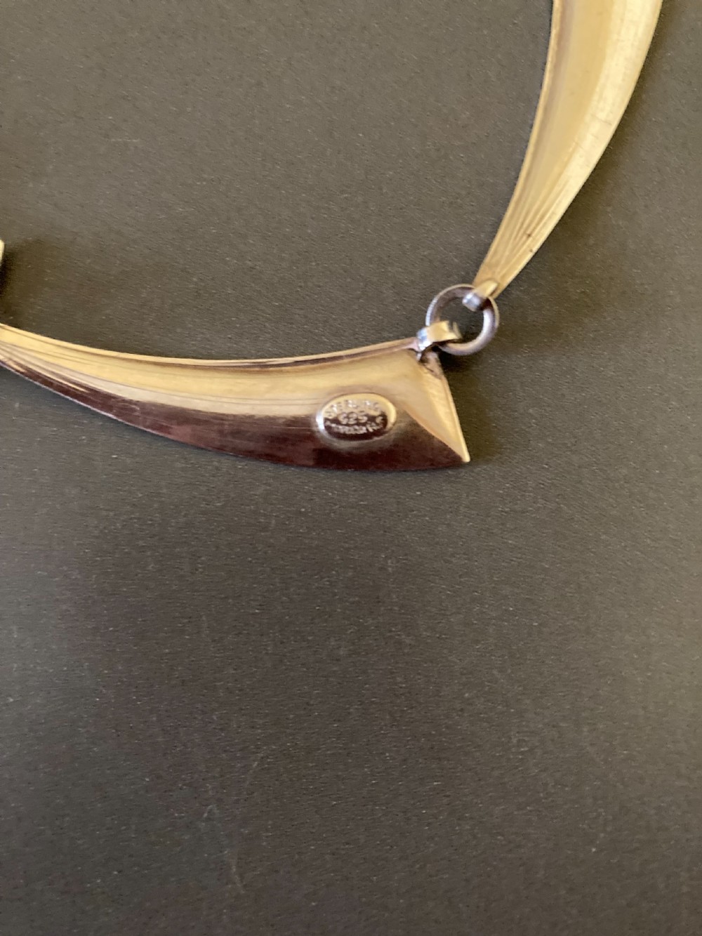 Danish Silver Necklace. By Hermann Siersbol. 1960s. View III