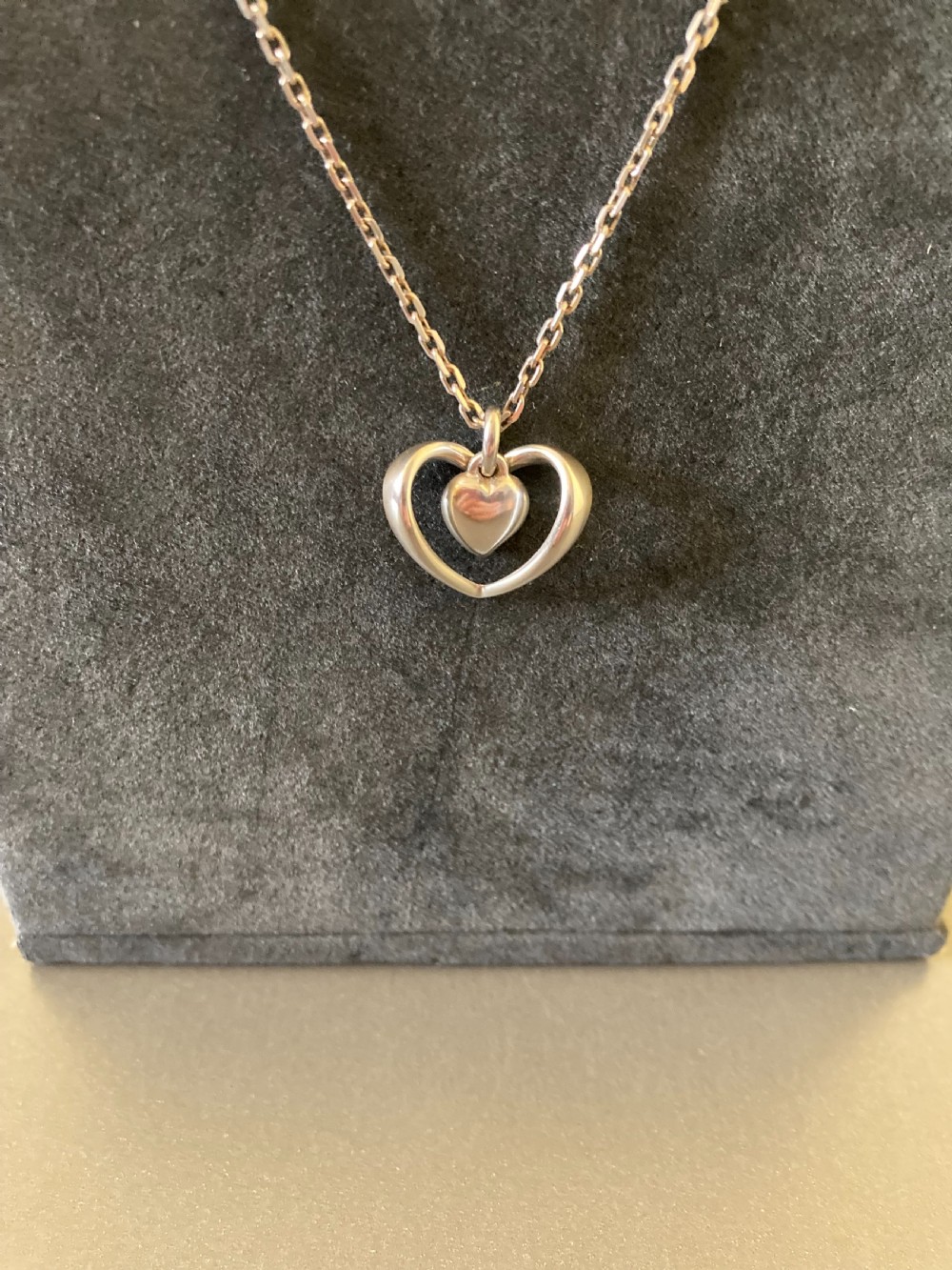 Georg Jensen Danish Silver Heart Pendant. View V