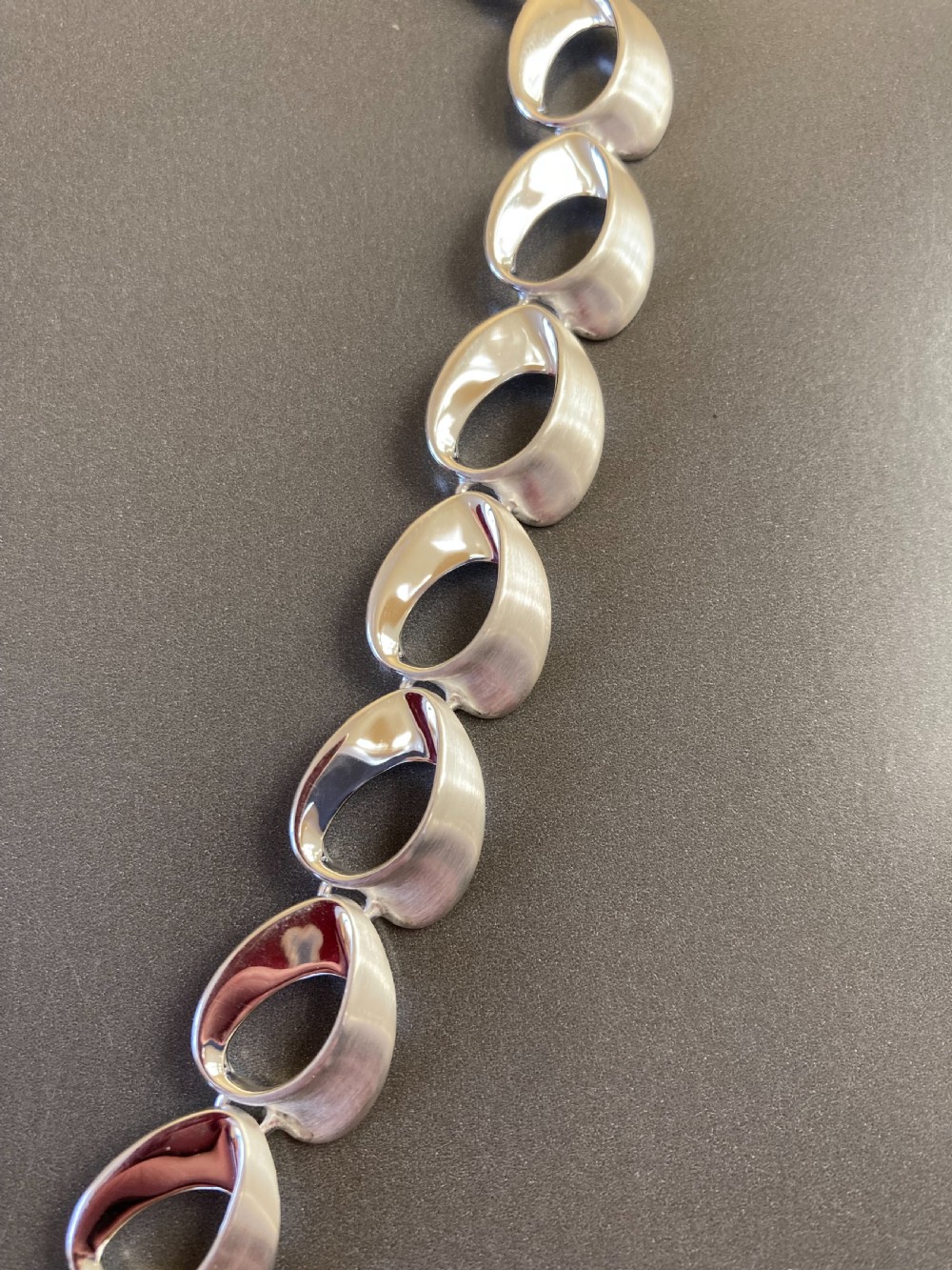 Danish Silver Necklace. By Randers Silver. 1960s. View II
