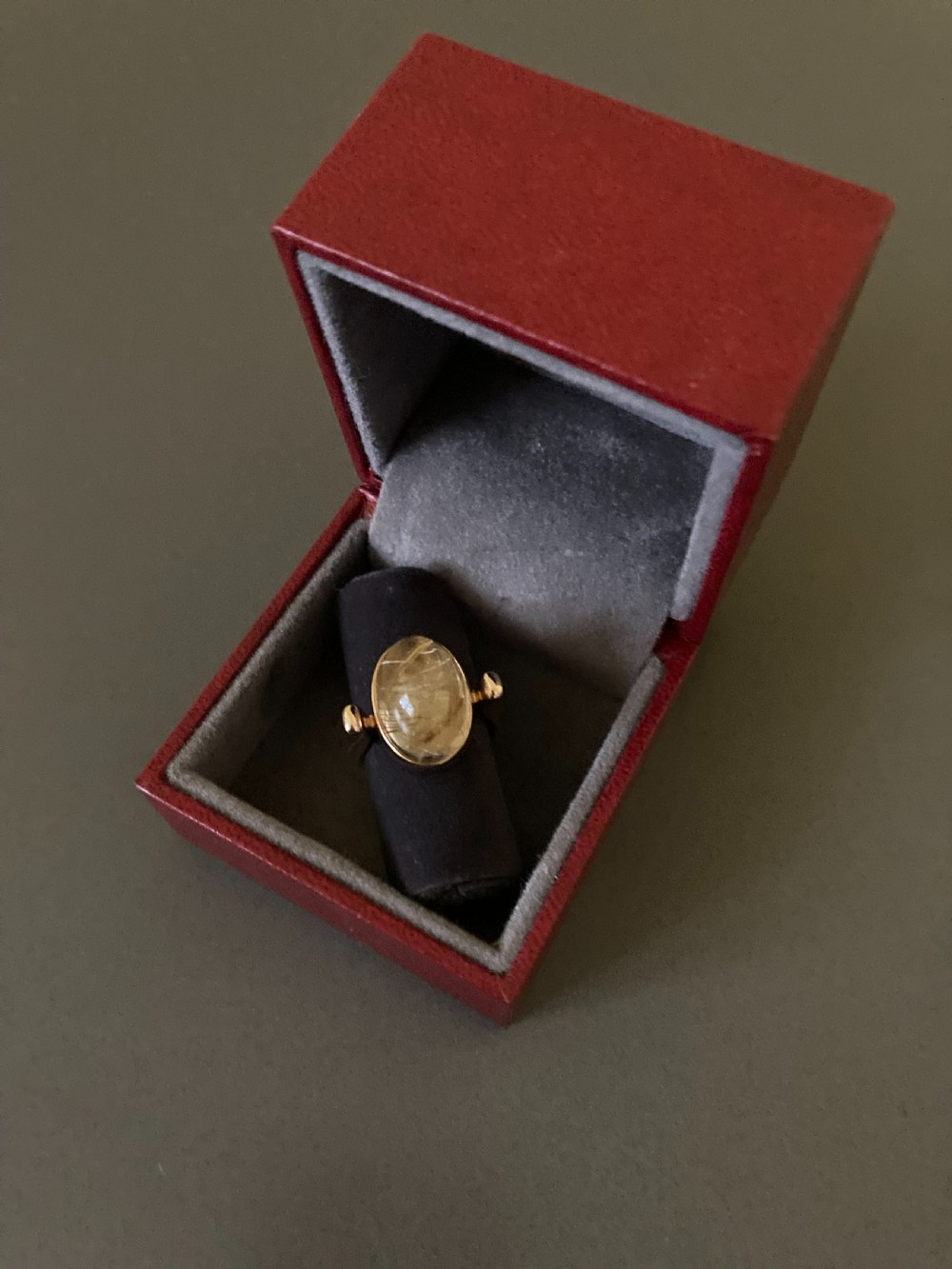 Bent Gabrielsen Pedersen 14ct gold ring with rutilated quartz. View VII