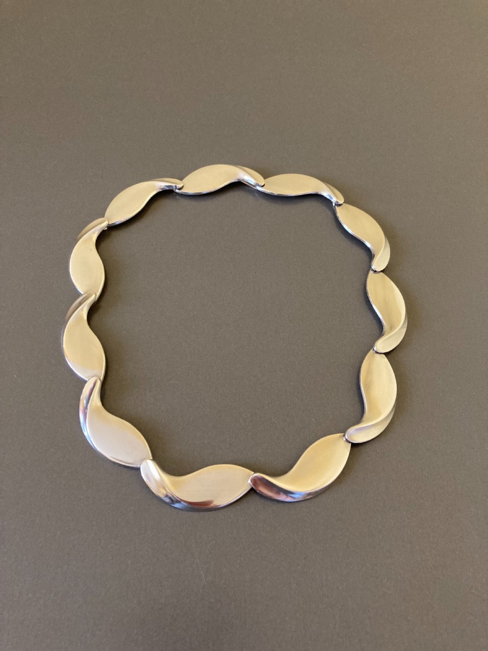 Georg Jensen Danish Silver Necklace. Designed by Per Hertz.
