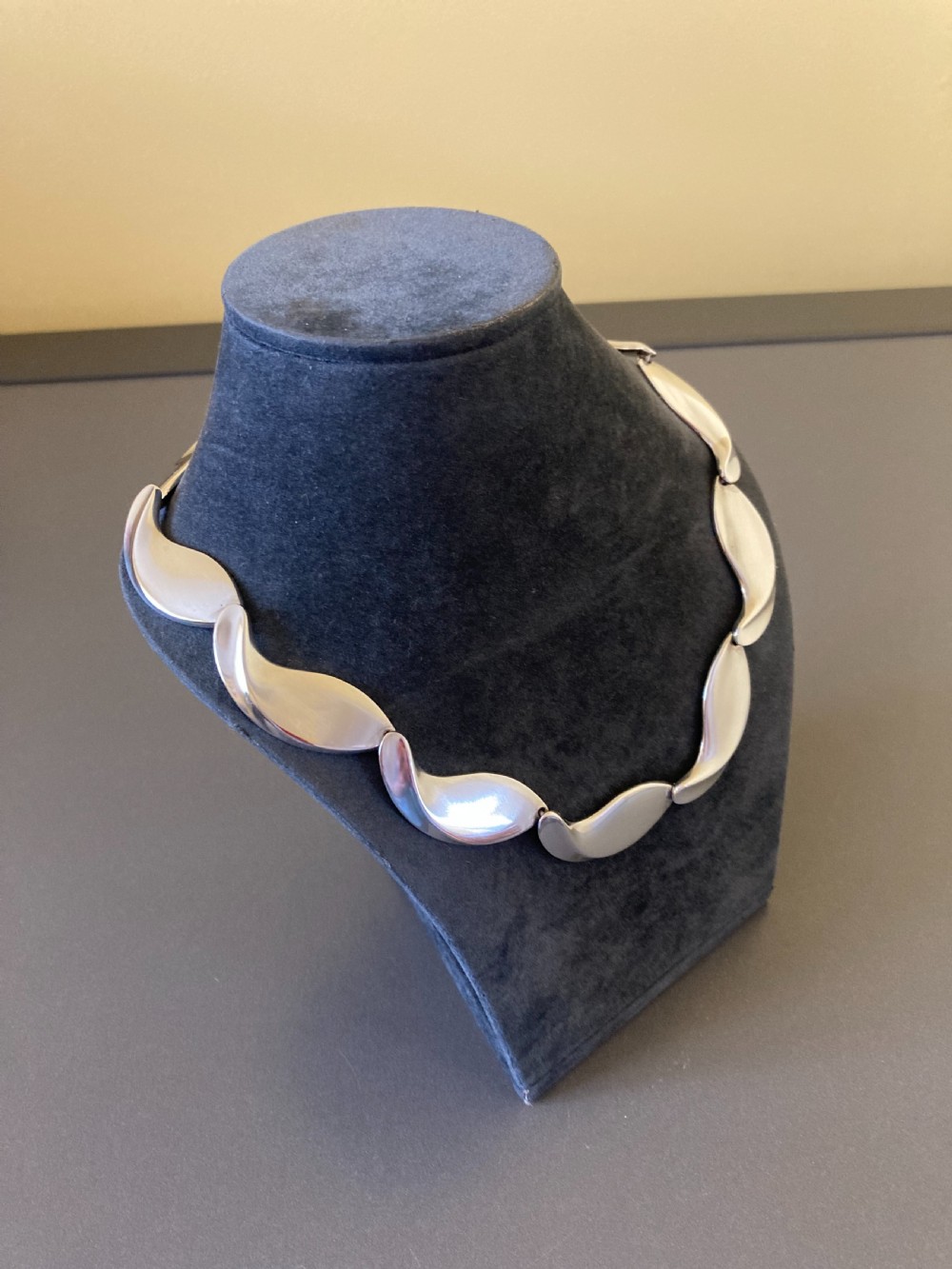 Georg Jensen Danish Silver Necklace. Designed by Per Hertz. View III