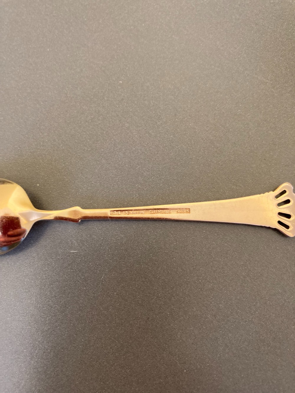 6 Danish Silver Gilt and Enamel Mocha/Coffee Spoons. 1950s. View VI