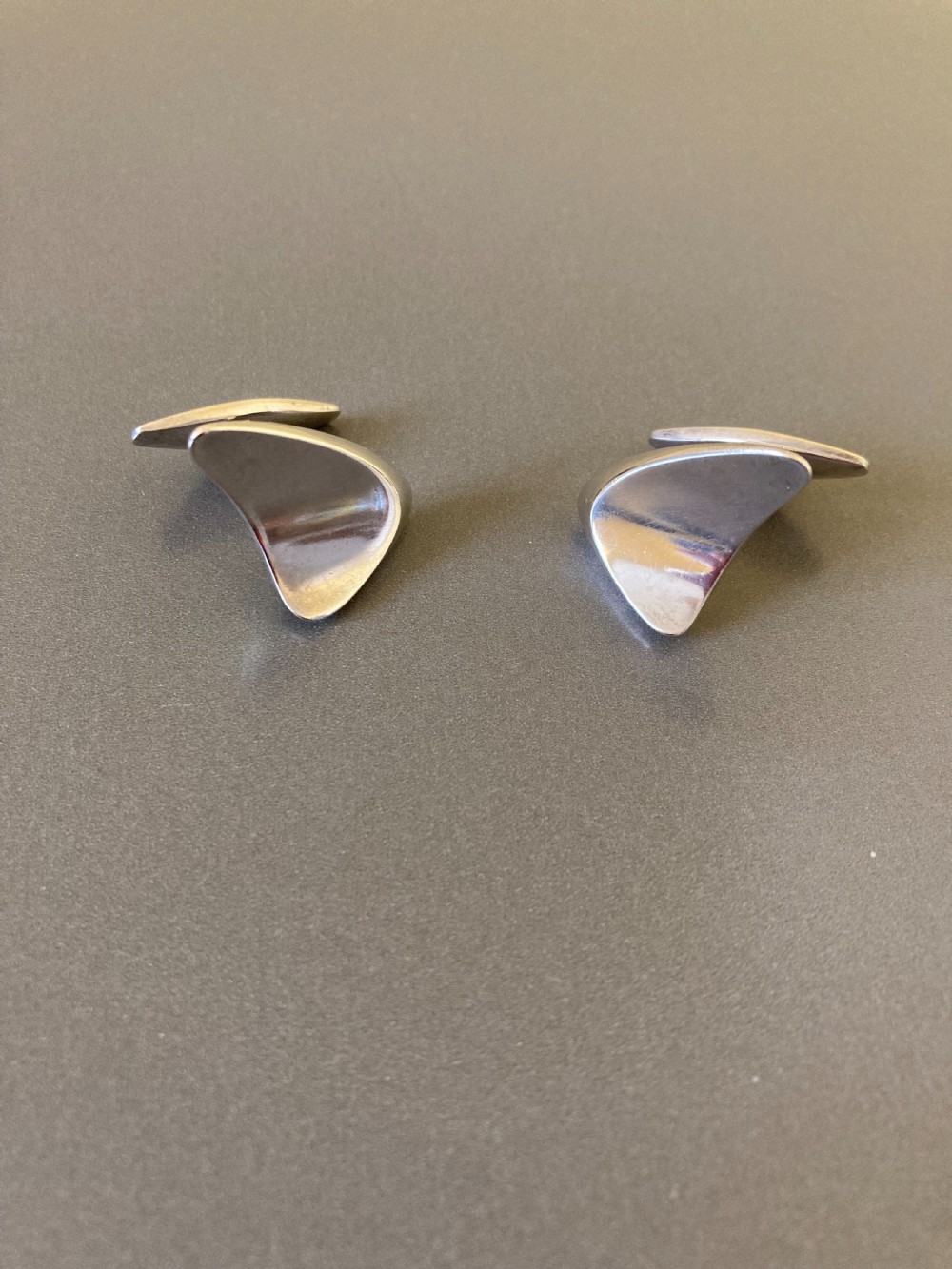 Georg Jensen Danish Silver Cuff Links. By Henning Koppel.