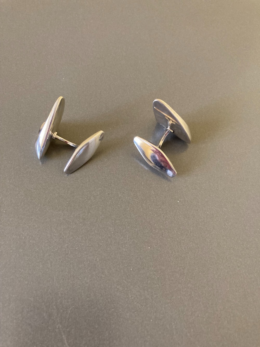 Georg Jensen Danish Silver Cuff Links. By Henning Koppel. View III