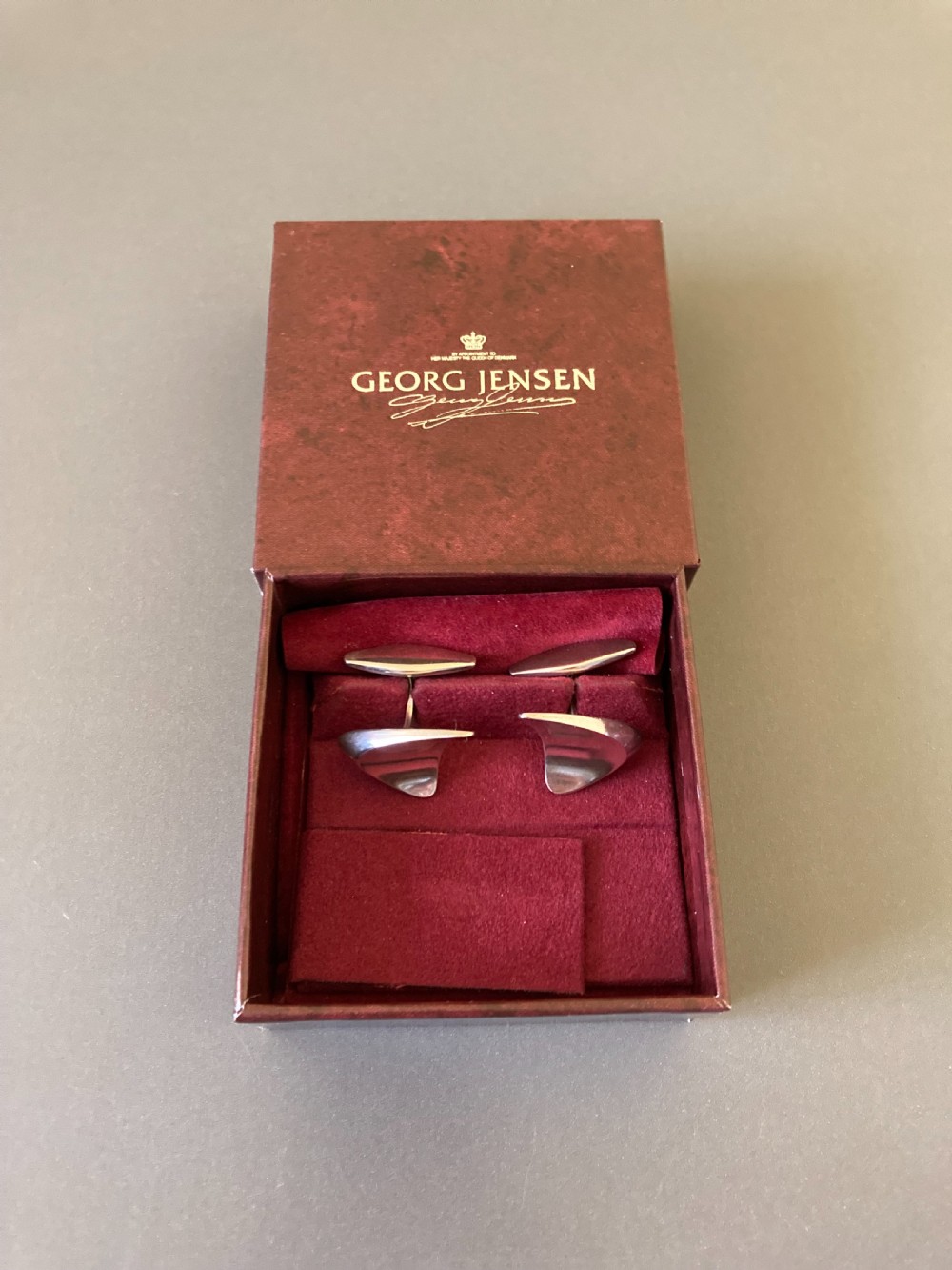 Georg Jensen Danish Silver Cuff Links. By Henning Koppel. View VII