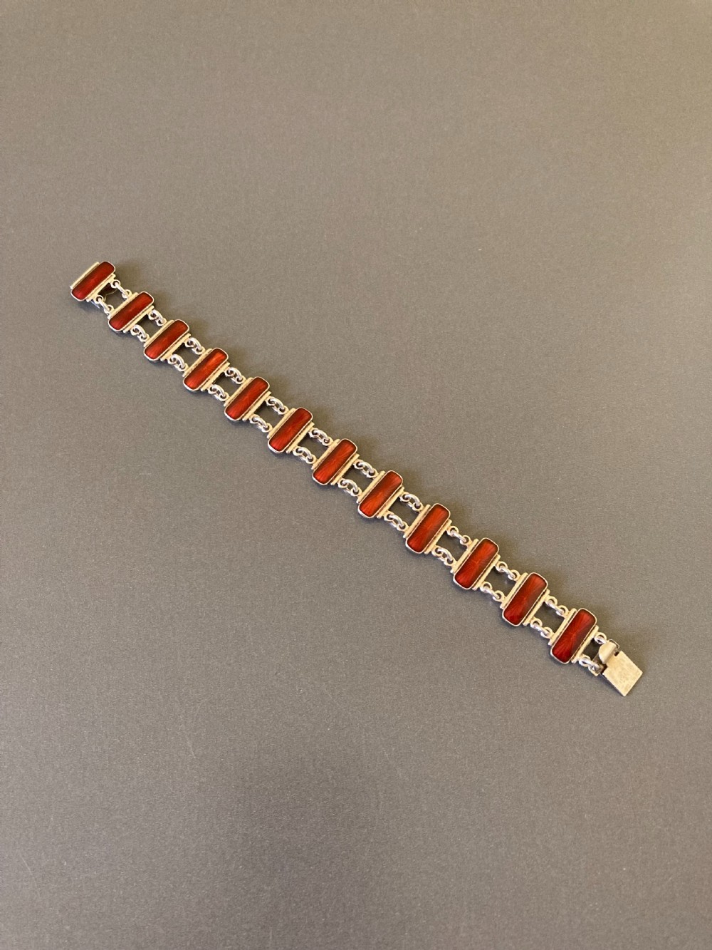 Danish Silver and Enamel Bracelet. 1960s.