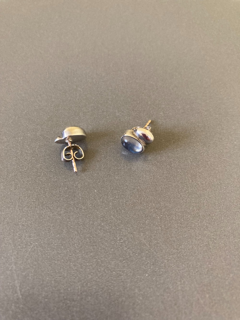 Georg Jensen Danish Silver Earrings with Moonstones. View IV