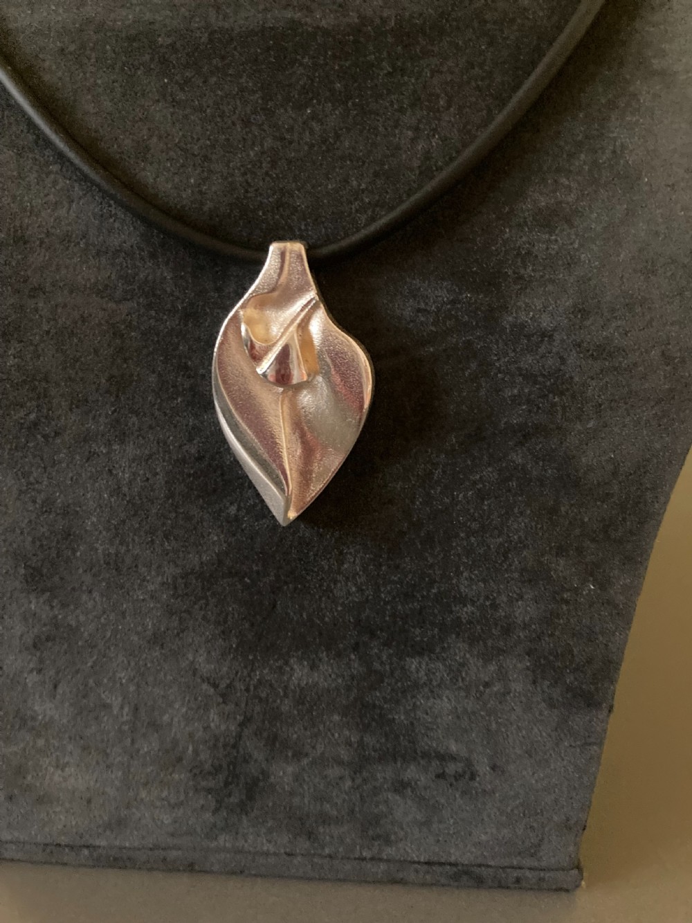 Lapponia Finnish Silver Pendant on Torque. 1960s. View III