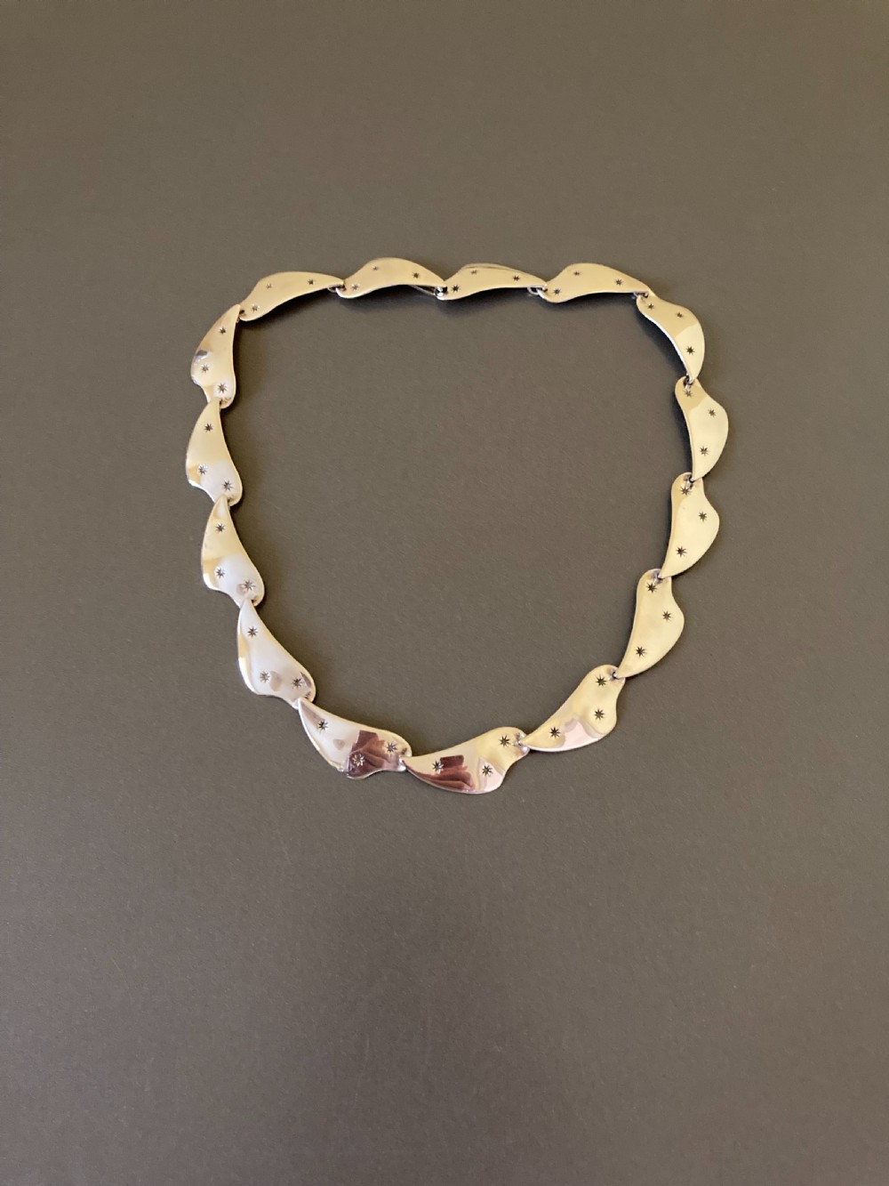 Danish Silver Necklace and Bracelet Set. 1960s. View II