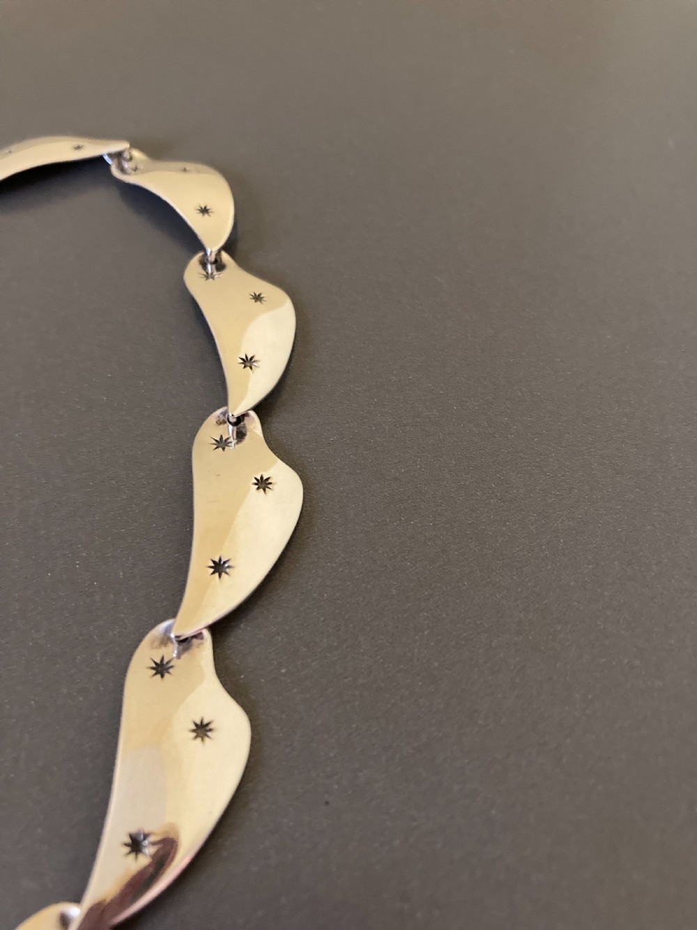 Danish Silver Necklace and Bracelet Set. 1960s. View III