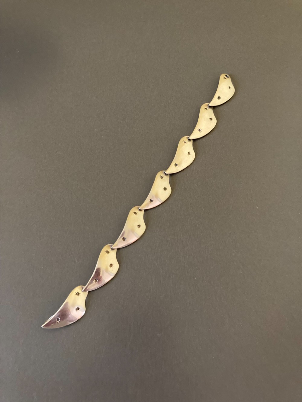 Danish Silver Necklace and Bracelet Set. 1960s. View VI