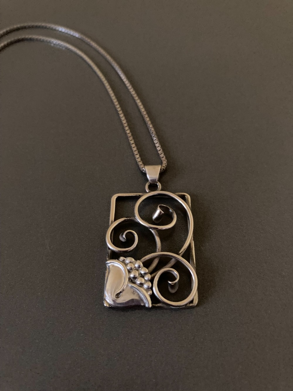 Danish Silver Pendant. 1940s. View II