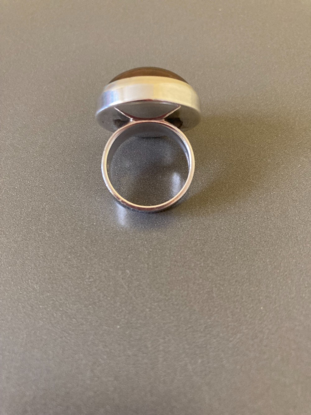 Danish Silver and Amber Ring. By N. E. From. View V