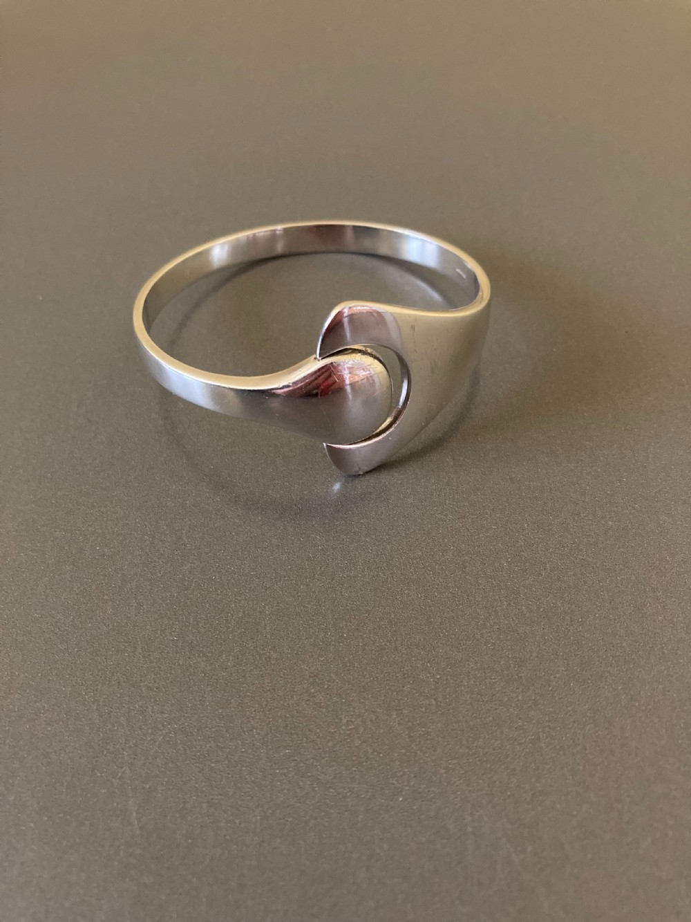 Georg Jensen Danish Silver Bangle. 1960s.