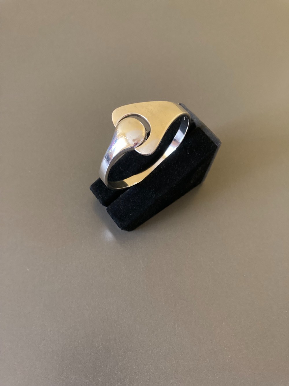 Georg Jensen Danish Silver Bangle. 1960s. View V