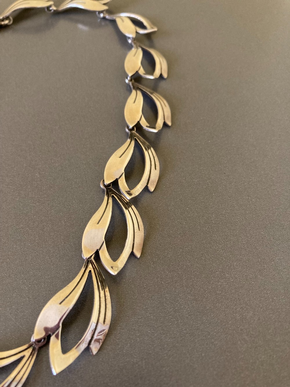 Danish Silver Necklace 1960s. By N E From. View II