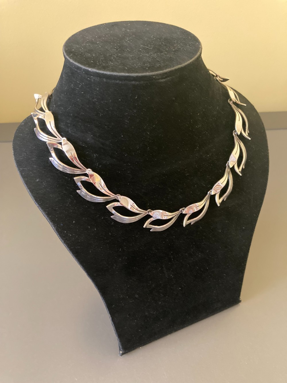 Danish Silver Necklace 1960s. By N E From. View III
