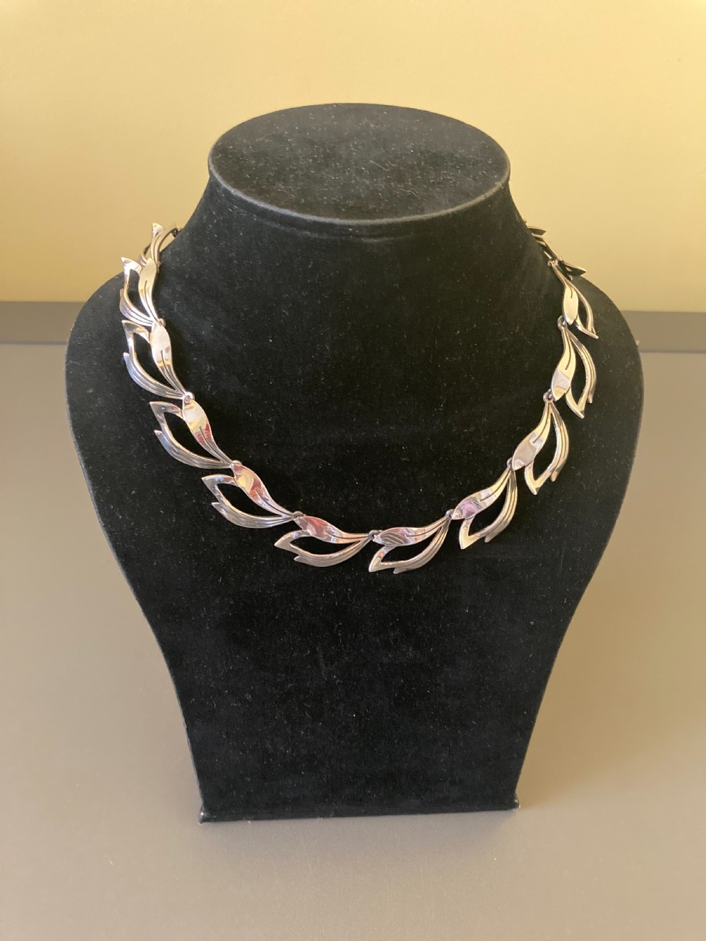 Danish Silver Necklace 1960s. By N E From. View IV